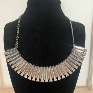 Gunmetal Statement Bib Necklace